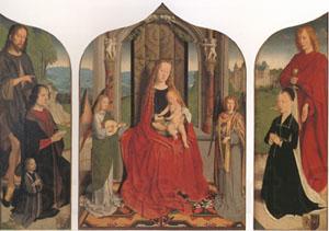 Gerard David The Virgin and child between angel musicians (mk05) Norge oil painting art